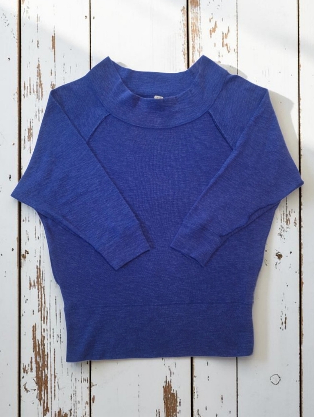 Free People We The Free Palisades Thermal Top Blue Size S P Dolman Sleeve